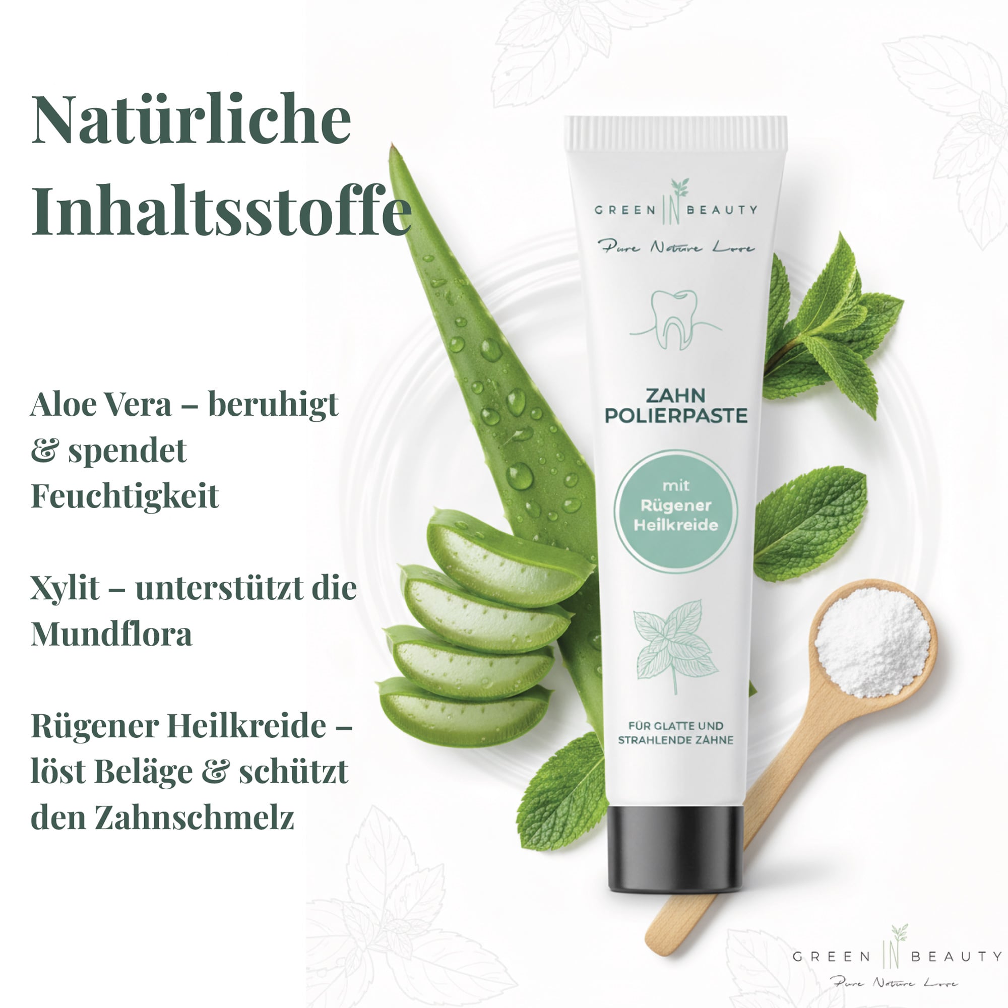 Green IN Beauty - Polierpaste für strahlende Zähne