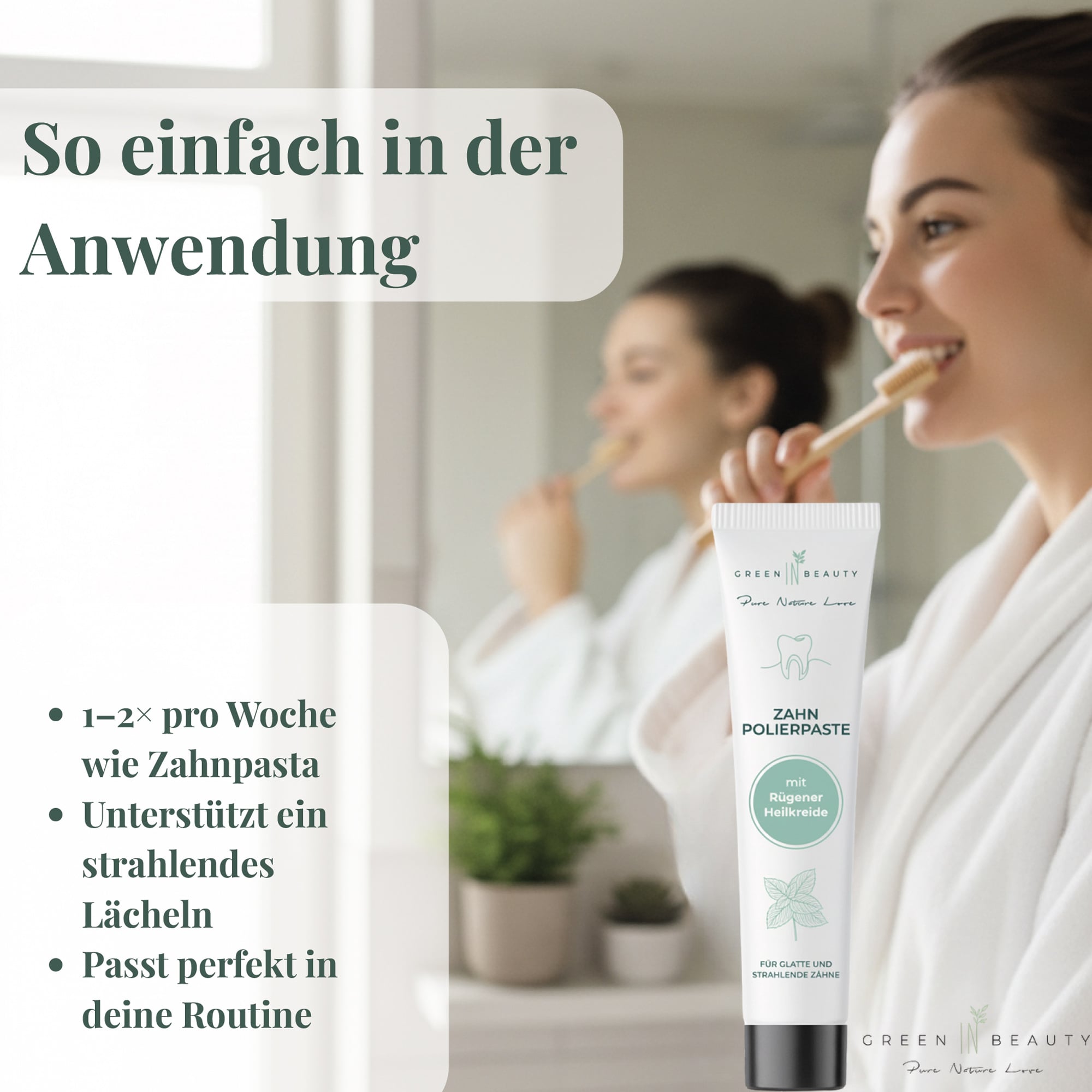 Green IN Beauty - Polierpaste für strahlende Zähne