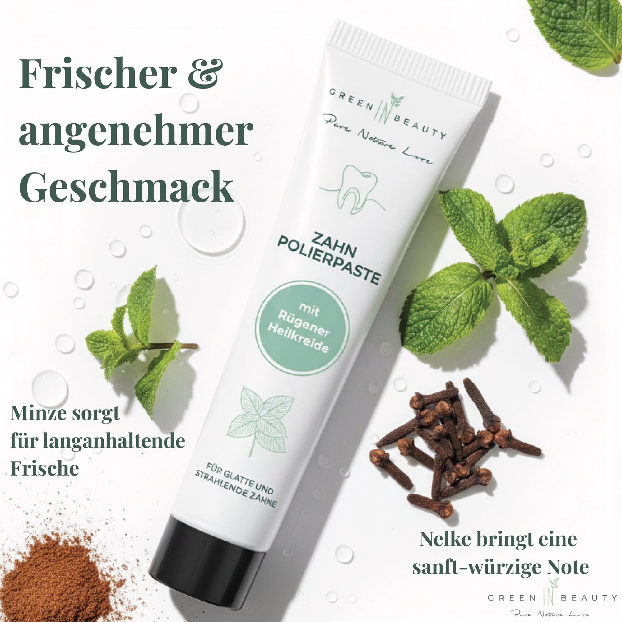 Green IN Beauty - Polierpaste für strahlende Zähne